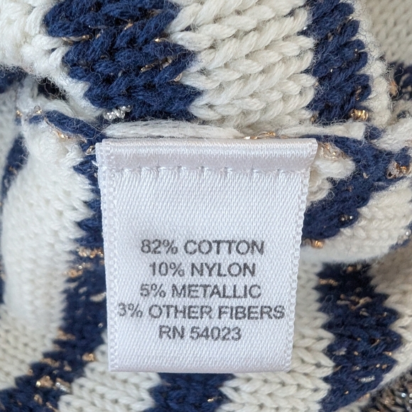 😃Banana Republic Striped Cardigan with Gold Buttons sz M - Picture 4 of 6